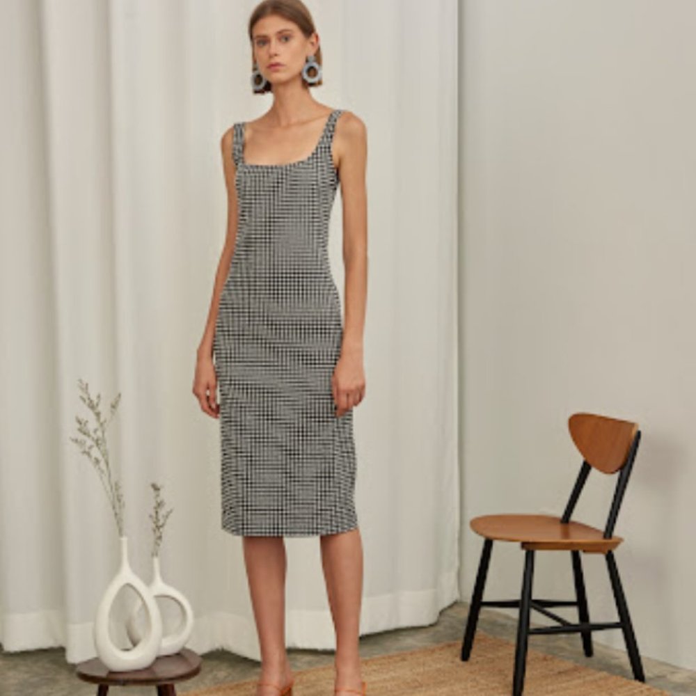 Maryam Nassir Zadeh Salma Dress Blue Gingham - Picture 5 of 16